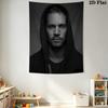 Rip Paul Walker Tribute Iconic Actor Tapestry Background Cloth Fashion Print Christmas Gift Home Decor Soft