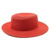 Seaside vacation beach sun protection sun hat green straw hat light board DIY versatile British flat top top top hat