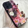 M373 Peony Flower Design Angel Eyes Soft Phone Cases for iPhone Samsung Galaxy Xiaomi Rdemi Huawei Honor Infinix Realme OPPO Vivo All Model TPU Case
