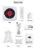 Portable Wall-Mounted Bluetooth CD Player with Dual Speakers for Students