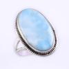 Inel Handmade din Argint Sterling 925 cu Piatră Prețioasă Larimar Natural Republic Mărimea 6" a7m12