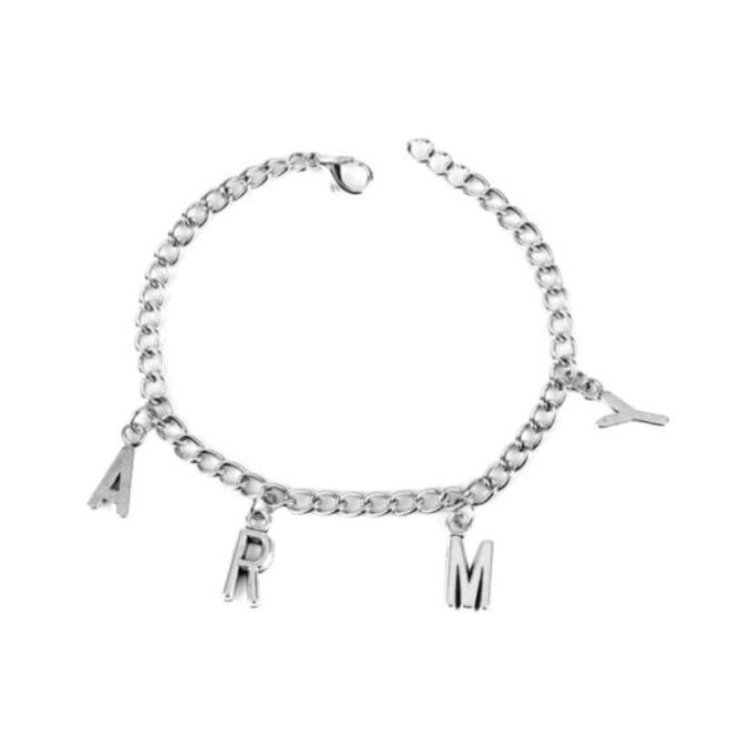 Unisex Letter ARMY Charm Chain Bracelet Bangle Jewelry Birthday Gift