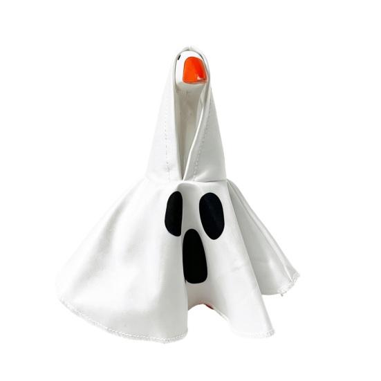 Halloween Desk Goose Outfit, Goose Witch Cape And Pointed Hat, Ghost Hoodie, Holiday Costume for 7-Inch Desk Goose Statue