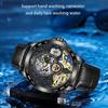 Luxury Double Tourbillon Mechanical Watch Men Business Leather Starry Sky Dial Waterproof Men Automatic Watch