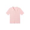 Summer Color Block Polo Neck Knit: Northern Deer Lyocell-Cotton-Linen Short Sleeve