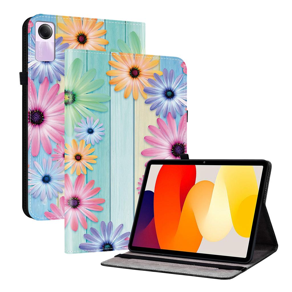 PU Leather Tablet Case for Xiaomi Redmi Pad SE - 11 Styles! Durable, with 2 Stand Slots, Pencil Holder & Card Slots, Flexible TPU Back Cover