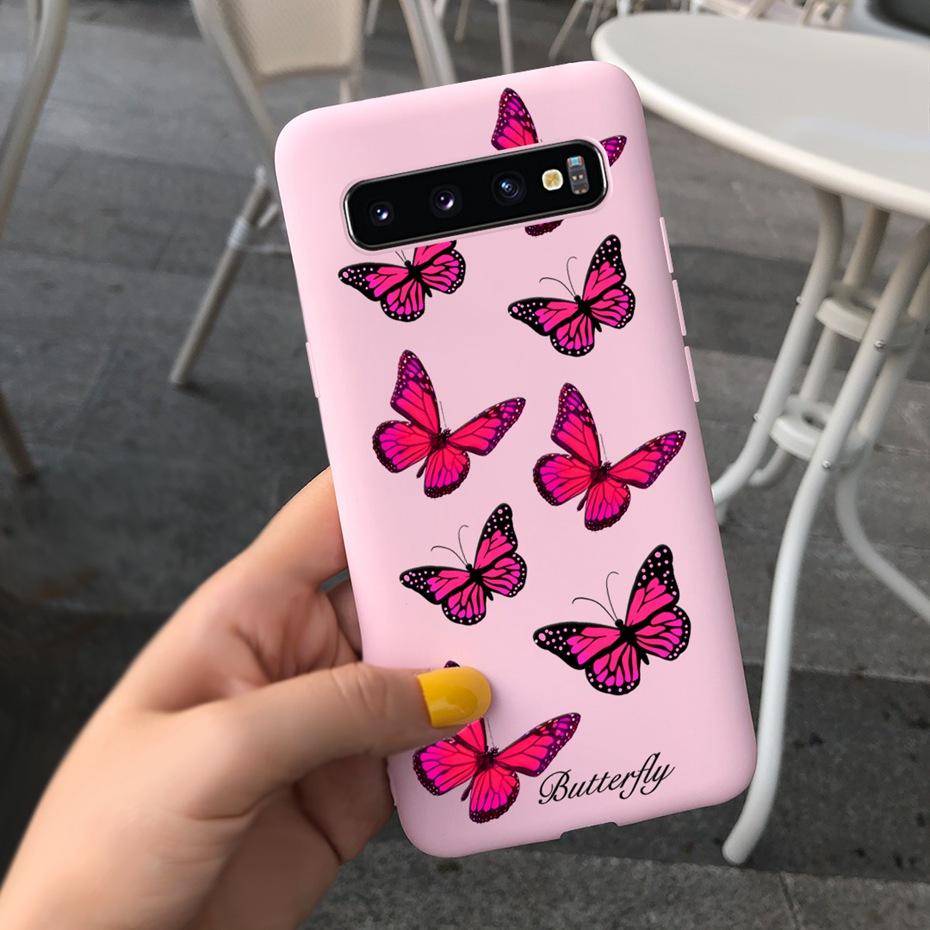 Silicon Case For Samsung Galaxy S10 Plus Phone Cover Samsung S10 S 10 S10e Flower Soft TPU Funda GalaxyS10 10e S10Plus Couqe