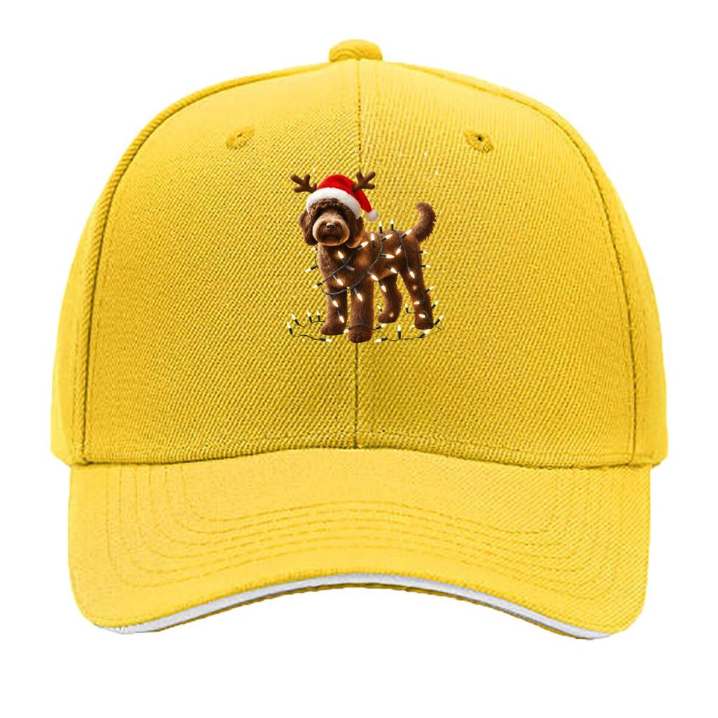 Chocolate Doodle Christmas Tracksuit Dog Sandwich Baseball Cap Sun Cap Outdoor Workouts Hat