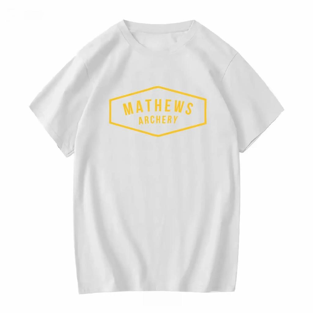 Mathews Archery Shield T-shirt Medium Long Sleeve or Short Sleeve Retro Wash Street Fashion Comfortable Fashion Casual Tops