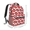 Kiss Lip Backpacks Boys Girls Bookbag Students School Bags Cartoon Laptop Rucksack Shoulder Bag Large Capacity