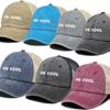 "OK COOL“ Breathable Mesh Cap Unisex Adjustable Sun Hat Man's Cap Vintage Simple Snapback Trucker Hat Ideal Choice For Tennis