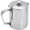 Stainless Steel Coffee Cup Mug Milk Frothing Pitcher Jug with Lid for Latte Coffee Art for Office Kitchen with handle(350mL)