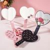 Heart-Shaped Portable Handheld Makeup Mirror