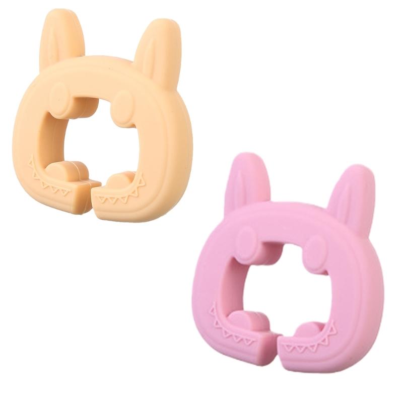 Cute Cats Ear Silicone Spatula Spoon Holder Heat Resistant Kitchen Tool Organizers Adjustable Clip For Cooking Utensils