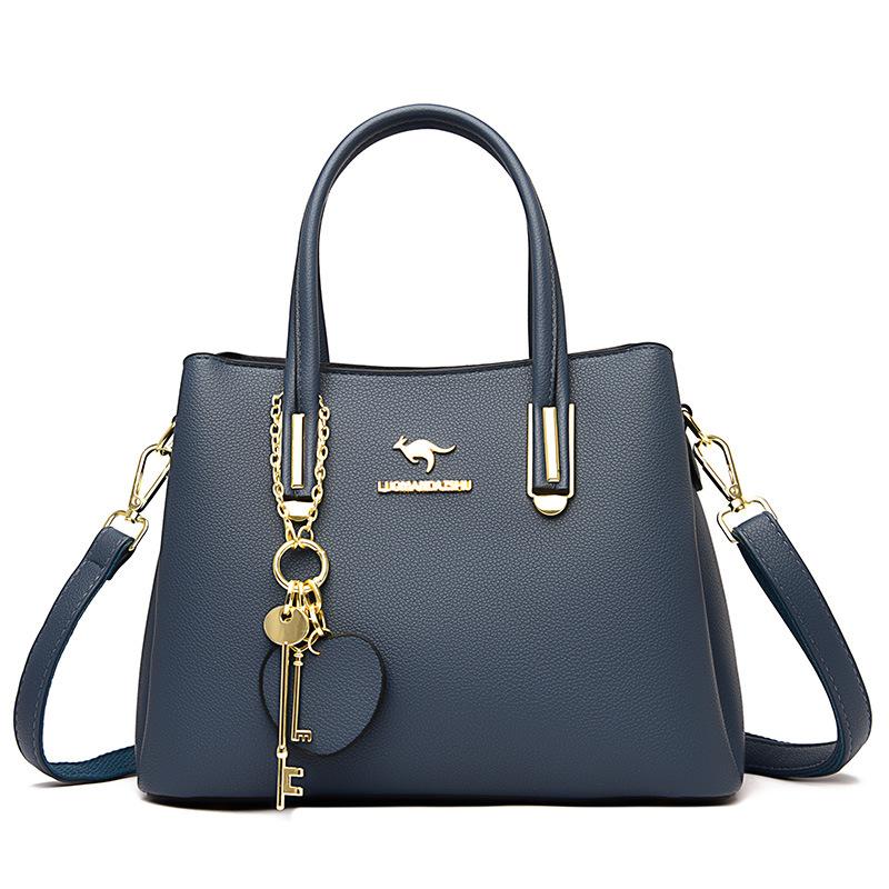 Large capacity three-layer women's fashion handbag simple women's bag new messenger bag shoulder bag