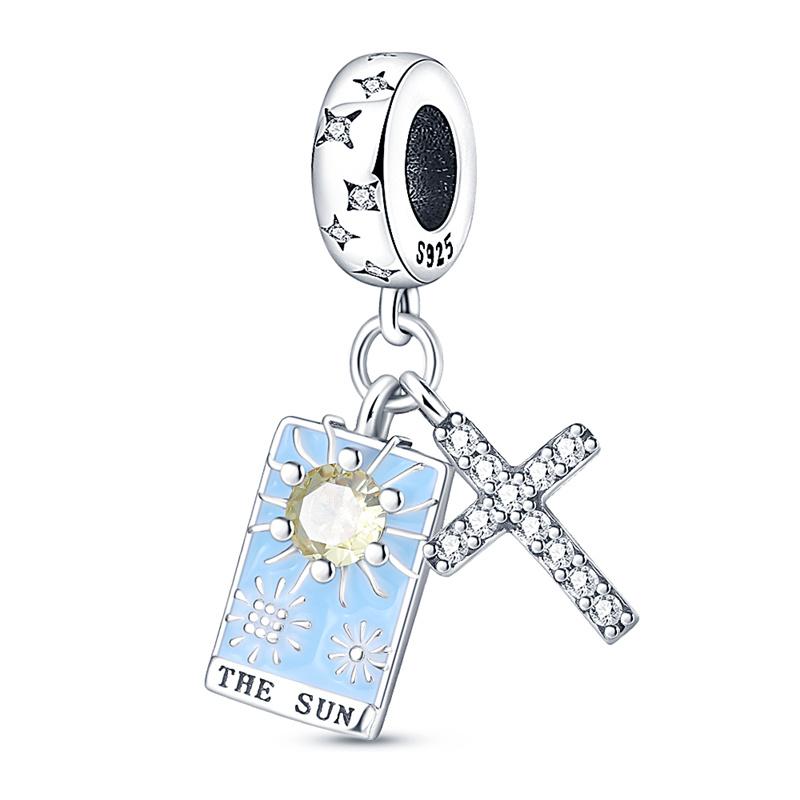 Charms Copper Classic Sun Moon Stars Magic Tarot Pendant Beads Fits Original Bracelets Necklace For Women Luxury Diy Jewelry
