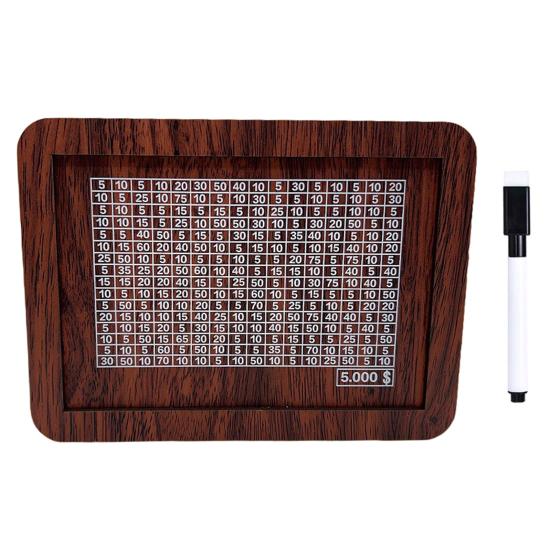 Wooden Money Box with Counter Savings Target And Numbers Money Saver Coin Bank Reusable Cash Vault Savings Box for Kids And Adults Savings Challenge