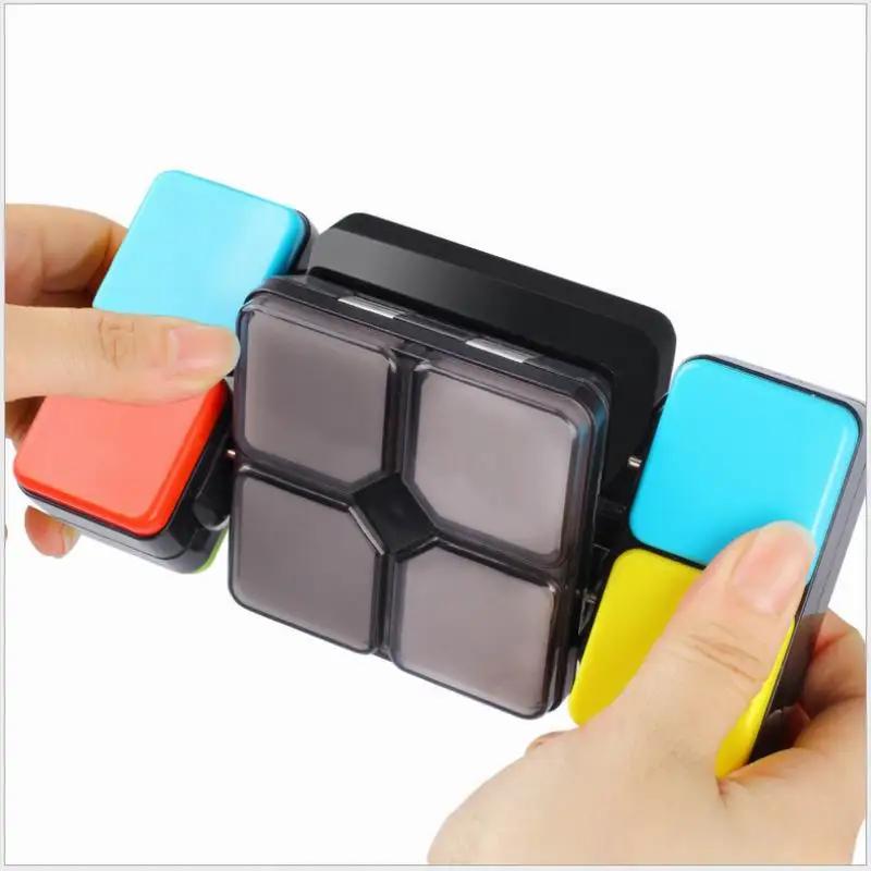 Cube Magique Musical Changeable Puzzle Changeant Intelligent avec Lumière LED Jouet Électronique Éducatif pour enfants Anti Stress