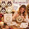 Bastelset Weihnachts-Adventskranz Bastelmaterial-Set Feiertags-Kranz-Set Perlenkranz-Set Heimdekoration