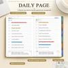 2027 A5 English Schedule Planning Notebook Efficiency Agenda Planner Notepad Ideal Gift for Students Colleagues Business Partners