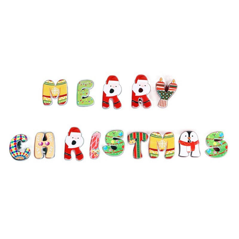 12/14/26Pcs Cute Christmas Alphabet Magnets DIY Christmas Fridge Magnets  Bedroom