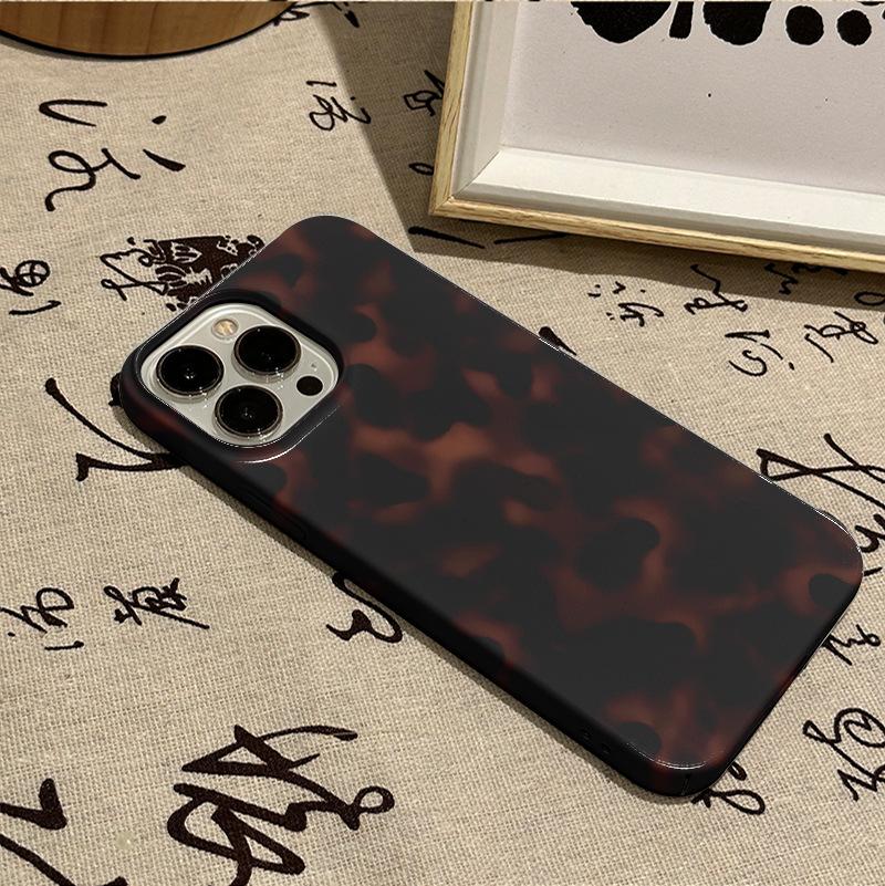 Popular Amber Tortoiseshell Smudged Mobile Phone Case iPhone17 Film Case Apple 16pm Mobile Phone Case Wholesale