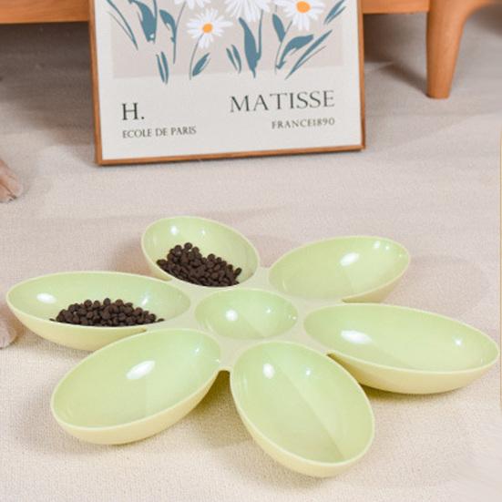 Flower Cat Bowl for Multiple Cats Multi-Compartment Pet Food Bowl Feeding Bowl for Puppies Cats Multi-Pet Households