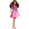 Barbie Fashionista Sparkling Pink Dress Doll Set with House for Ages 3 and Up