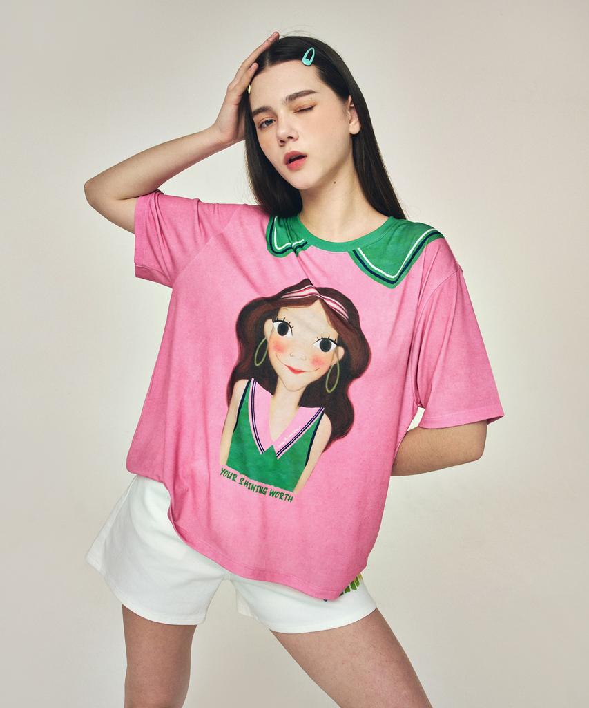 Yugsimwon Fake Collar T-Shirt F Luna