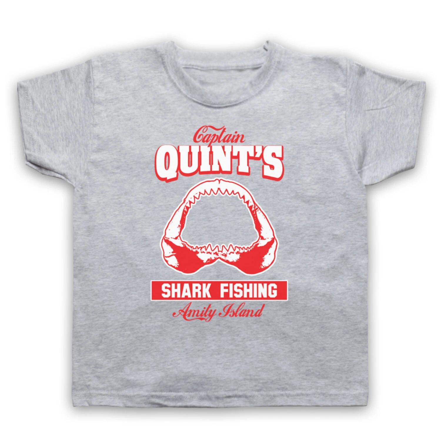CAPTAIN QUINT S FISHING UNOFFICIAL JAWS SHARK FILM LOGO KIDS CHILDS Boys Baby Children T-shirt 100
