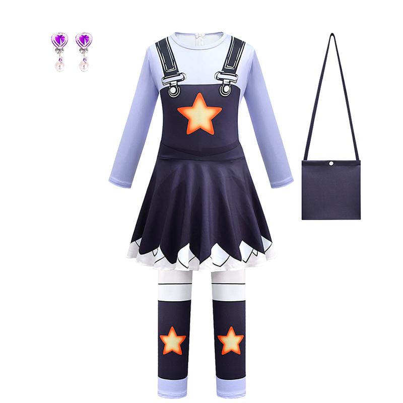 Adventure Game Poppy Girls Outfits Halloween Cosplay Lily Birthday Party Children's Jumpsuit Carnival Performance Kids Clothes