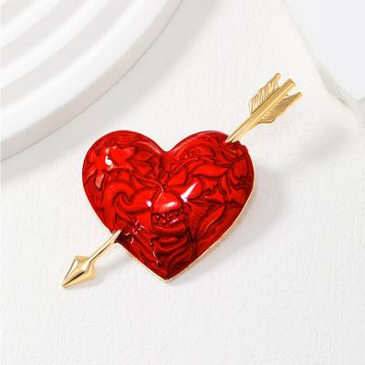 Spilla Amore Una Freccia Attraverso il Cuore Spilla Gocciolante Olio Stile Moda Spilla Versatile Accessori
