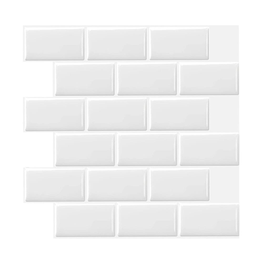 Self-adhesive 3D Stereo Wall Stickers Waterproof Oil Proof Backsplash Wall Decals Brick Design Moisture-proof
