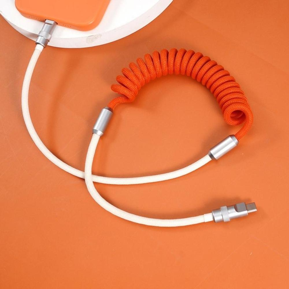 Cablu de încărcare rapidă retractabil 120W Cablu de încărcare PD din aliaj de aluminiu Cablu de date USB C pentru Samsung Galaxy OPPO Iphone Huawei 2m