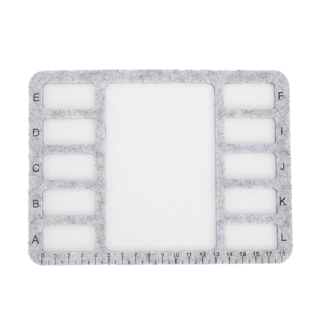 3PCS Rectangle Bead Mat Felt Beading Tray with Centimeter Alphabetic Scale for   Art Crafts Jewelry Making Bead Supplies