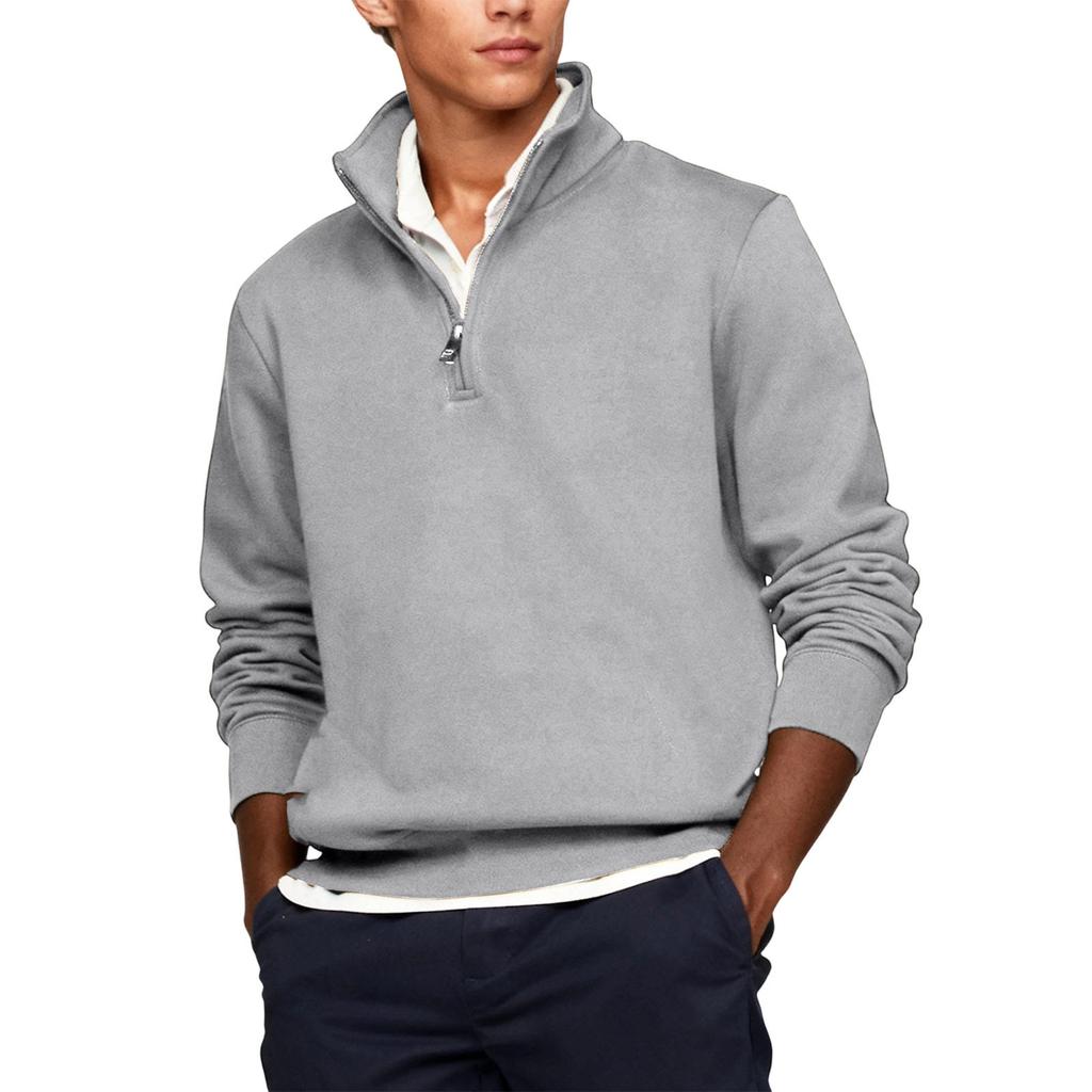 Men's Leisure Sports Half Zipper Long Sleeves Hoodie