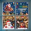 Amazon Christmas Decorations Elk Snowman Snowflake Glass Stickers Dreamy Wreath Christmas Tree Static Stickers