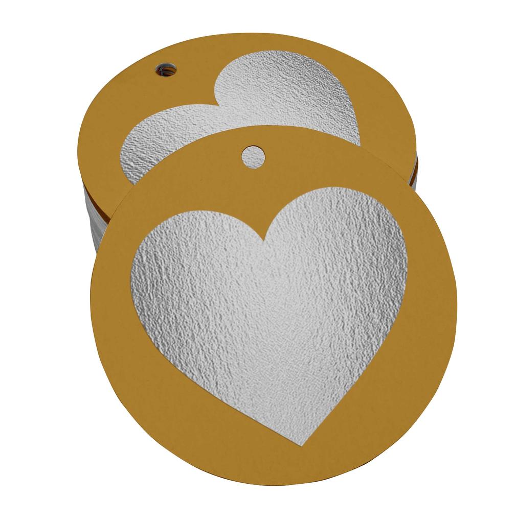 Inkdotpot Pack Of 100 Made With Love Wedding Favor Paper Tags Craft Real Gold Foil Hang