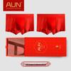 AUN Men's Red Lucky Year Seamless Antibacterial Underwear