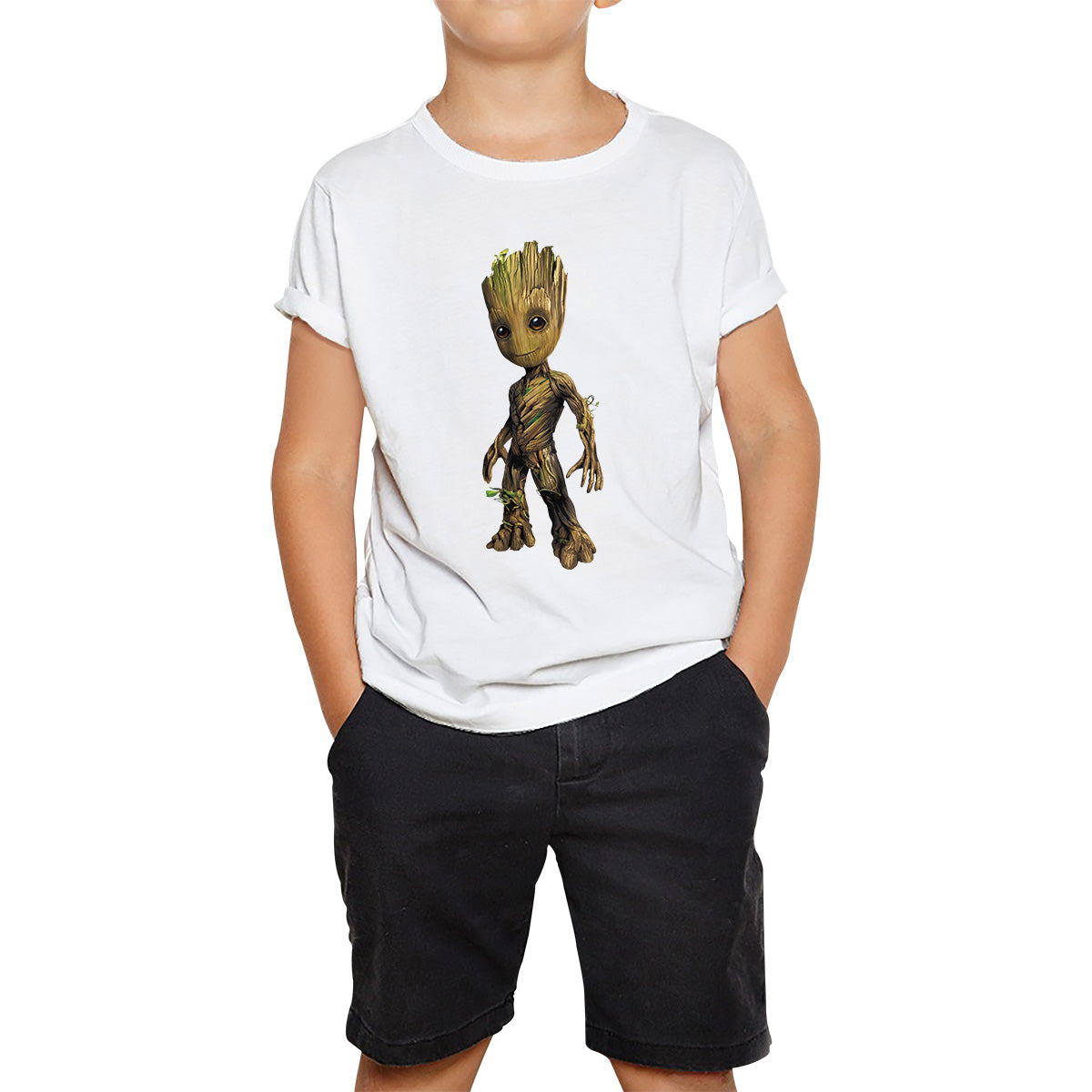 Baby Groot Comic book character Guardians of the Galaxy I am Groot Action Adventure Comedy Sci-Fi Movie Kids T Shirt 130