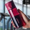 Tritan Sports Water Bottle with Flip Top Lid, Leakproof Portable Outdoor Drinking Cup with Scale & Lanyard for Gym Travel Workout