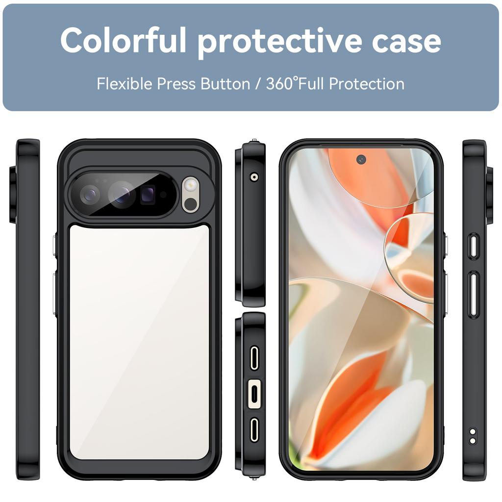 For Google Pixel 10 Pro XL Case TPU+Acrylic Protective Clear Phone Cover
