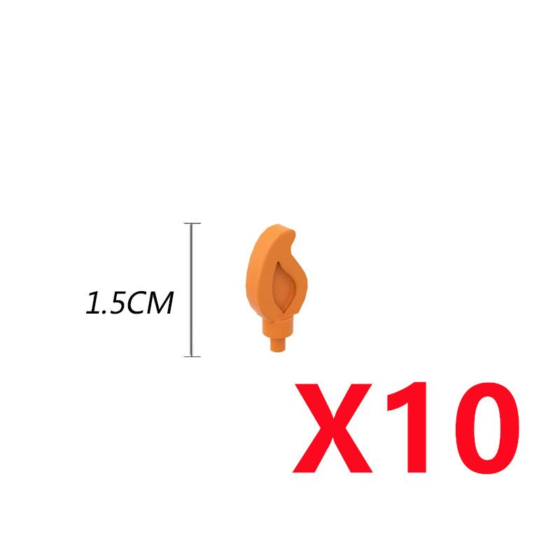 MOC Building Blocks Bonfire Flame Medieval Wine Bottle Accessories Set Candlestick Model Mini Brick Compatible Toy Gift DIY X019