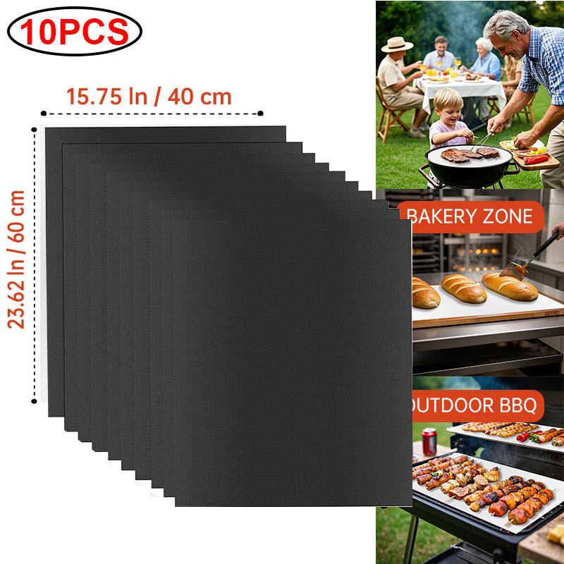 60*40cm Non-stick BBQ Grill Mat Baking Mat Barbecue Tool Cooking Grilling Sheet Heat Resistance Easily Cleaned Kitchen BBQ Tool