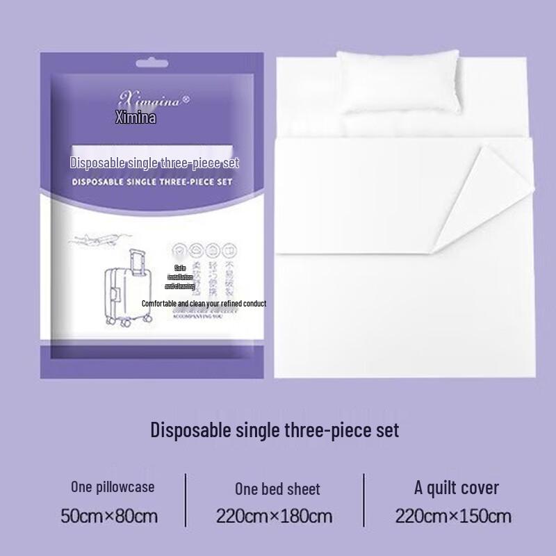 Disposable Single Travel Bedding 3-Piece Set