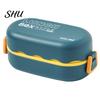 Lunch Food Box Bento Waterproof Good Sealing Double Layer Large Capacity Multifunction School Kids Container with Spoon Daily Use Storage