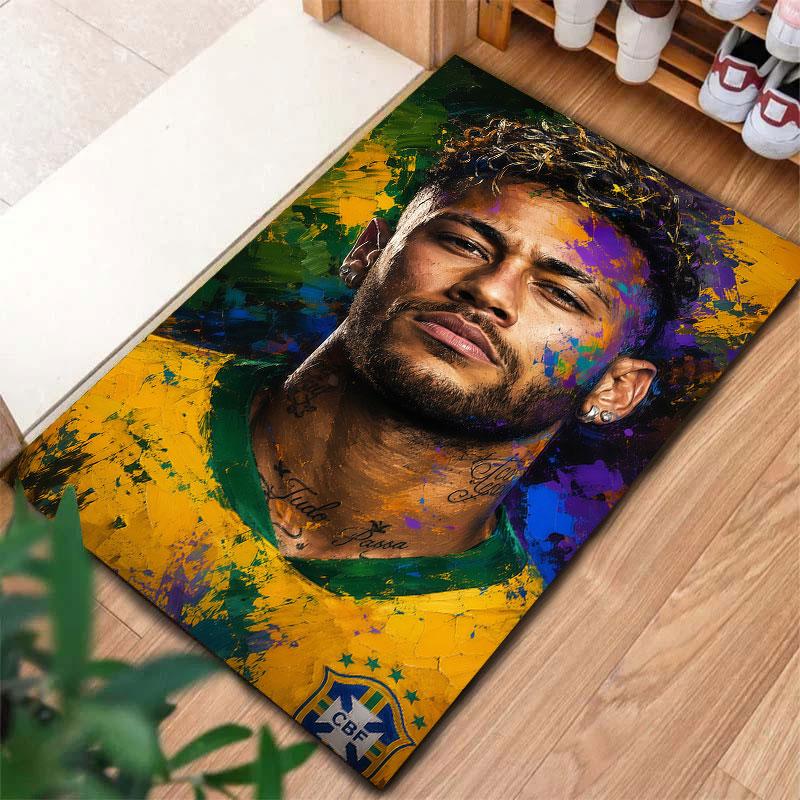 Neymar Jr Carpet Rug for Living Room Bedroom Home Sofa Decoration,Kids play Non-slip Floor Mat