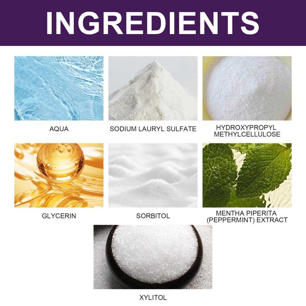 V34 Purple Toothpaste Gently Clean Teeth Tartar Tooth Stains Mouth Odor Fresh Teeth Protection