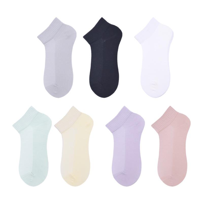 Socks Women's Summer Thin Section of Mid-calf Sweat Short Women's Socks Breathable Boneless Socks 7A Anti-odour Antibacterial Casual Cotton Socks