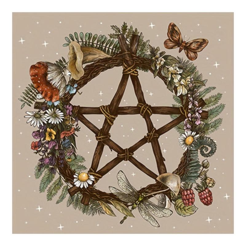 

Квадратный гобелен для гаданий Звездный узор Астрология Скатерть Таро Скатерть Скатерть Принадлежности для колдовства 60x60cm